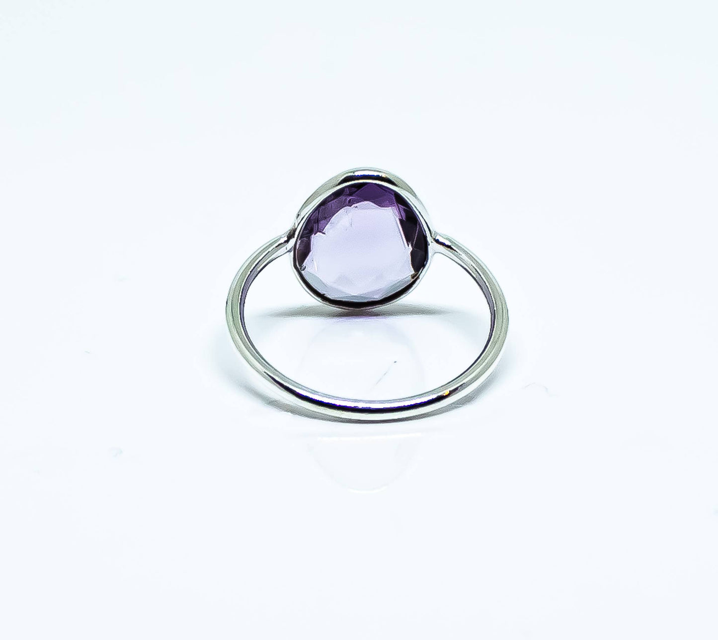 Amethyst Sterling Silver Ring: 8
