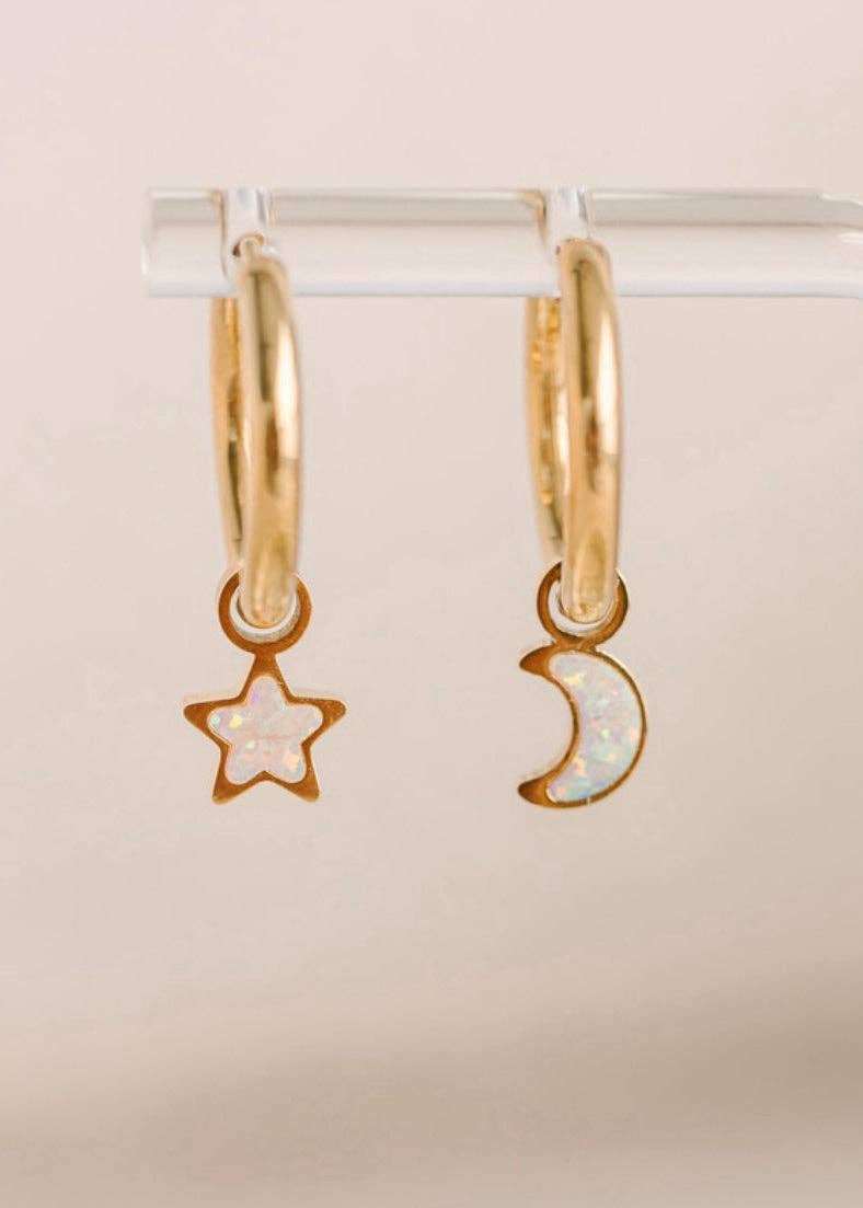 Moon/Star Opal Charms