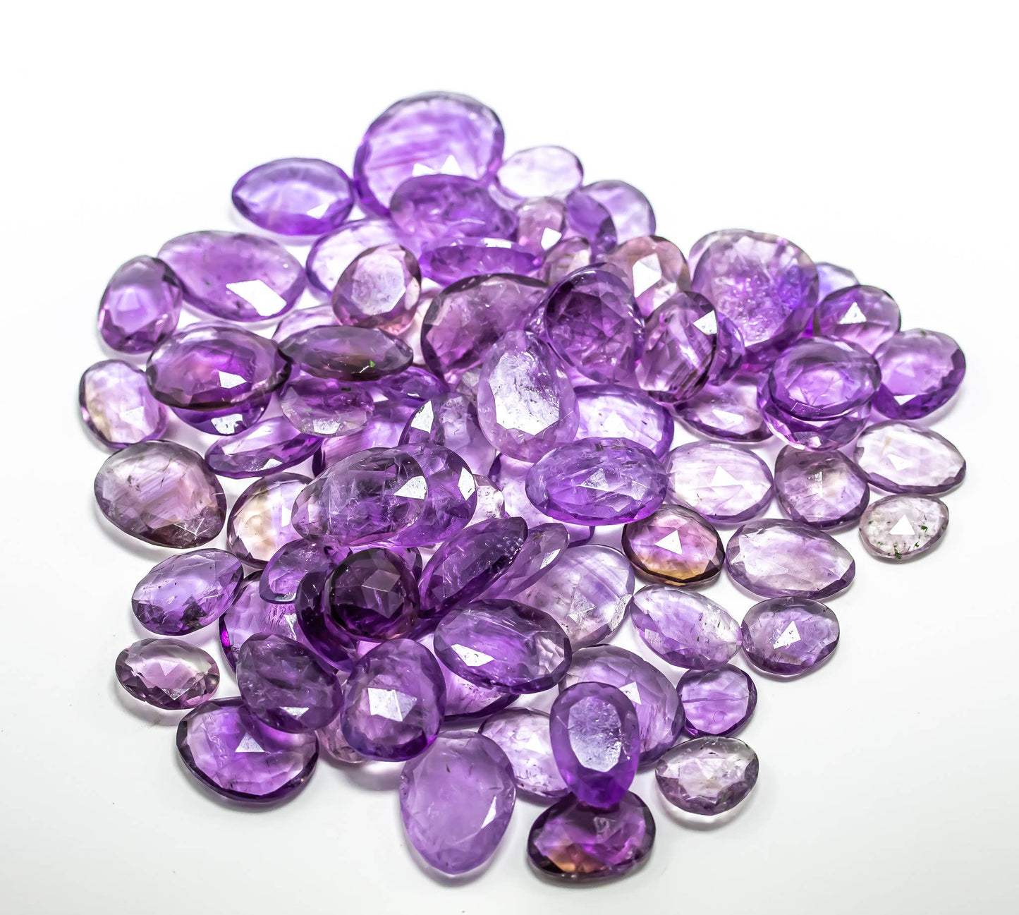 Amethyst Loose Freeform Faceted Stones Per Pcs