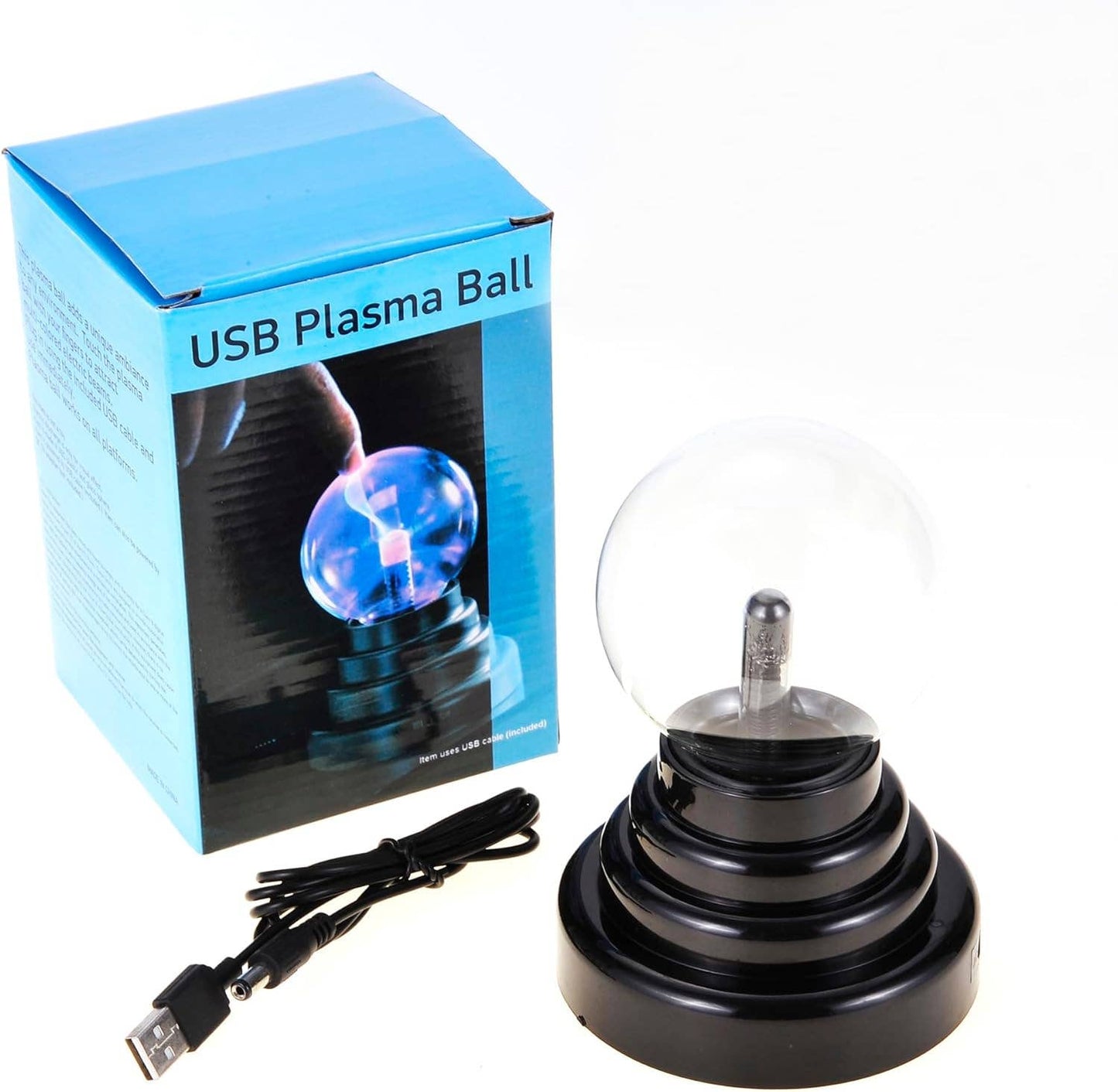 3" Plasma Globe w/ Battery Slot & USB