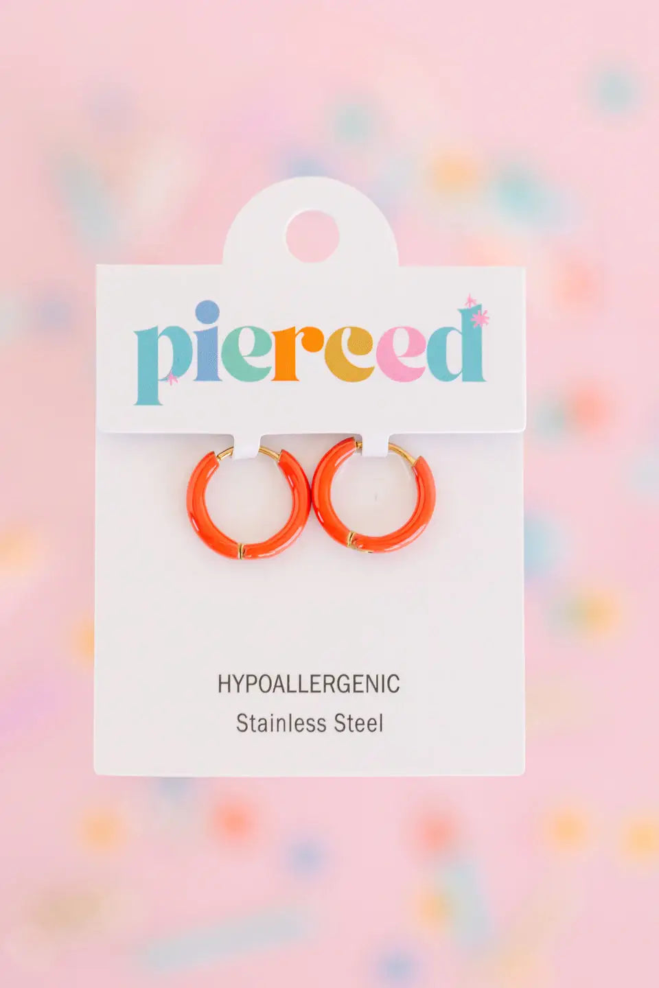 Colored Huggies Earrings: Purple