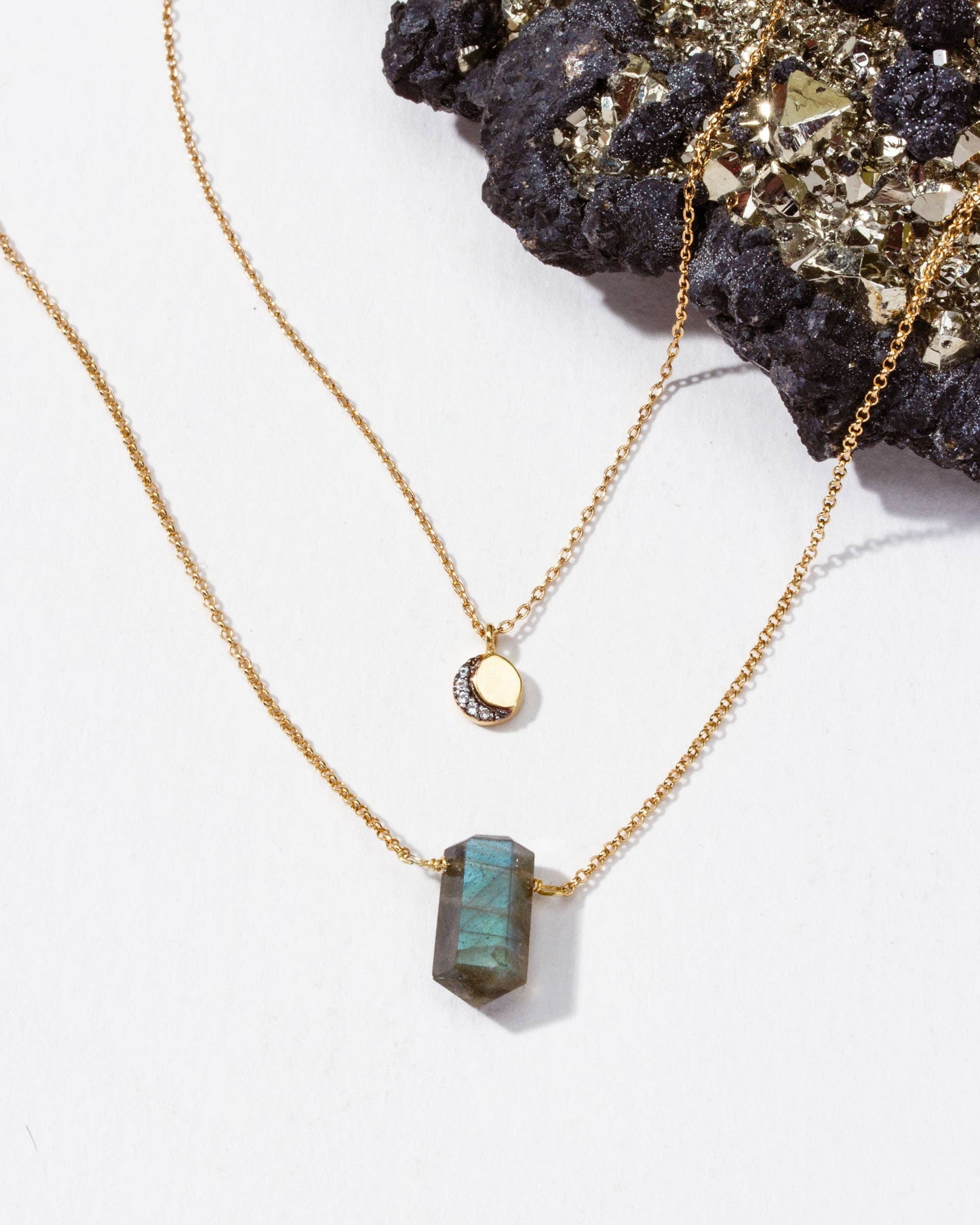Luz de Luna Necklace Set- Labradorite