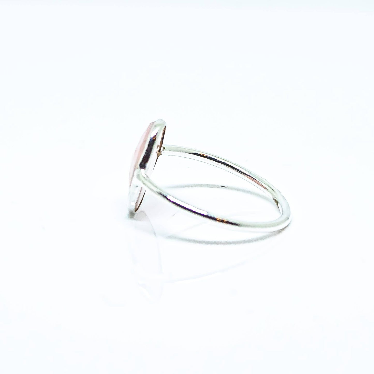 Pink Opal Ring Sterling Silver Faceted: 7