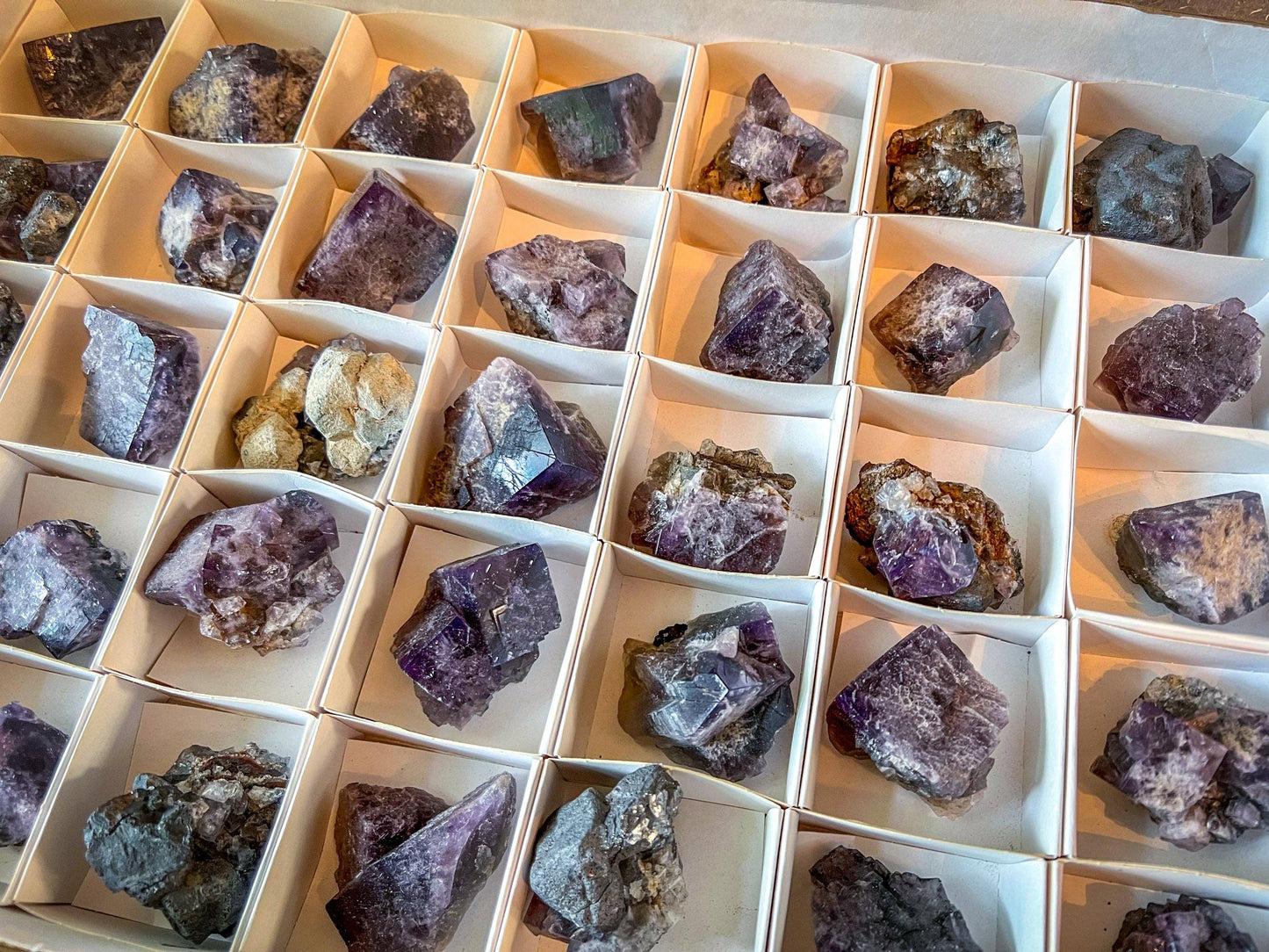 Rare Purple Rain Pocket Fluorite Clusters, Lady Annanella Mine, CLOSED Mine!, Daylight Fluorescent: 125-149 grams