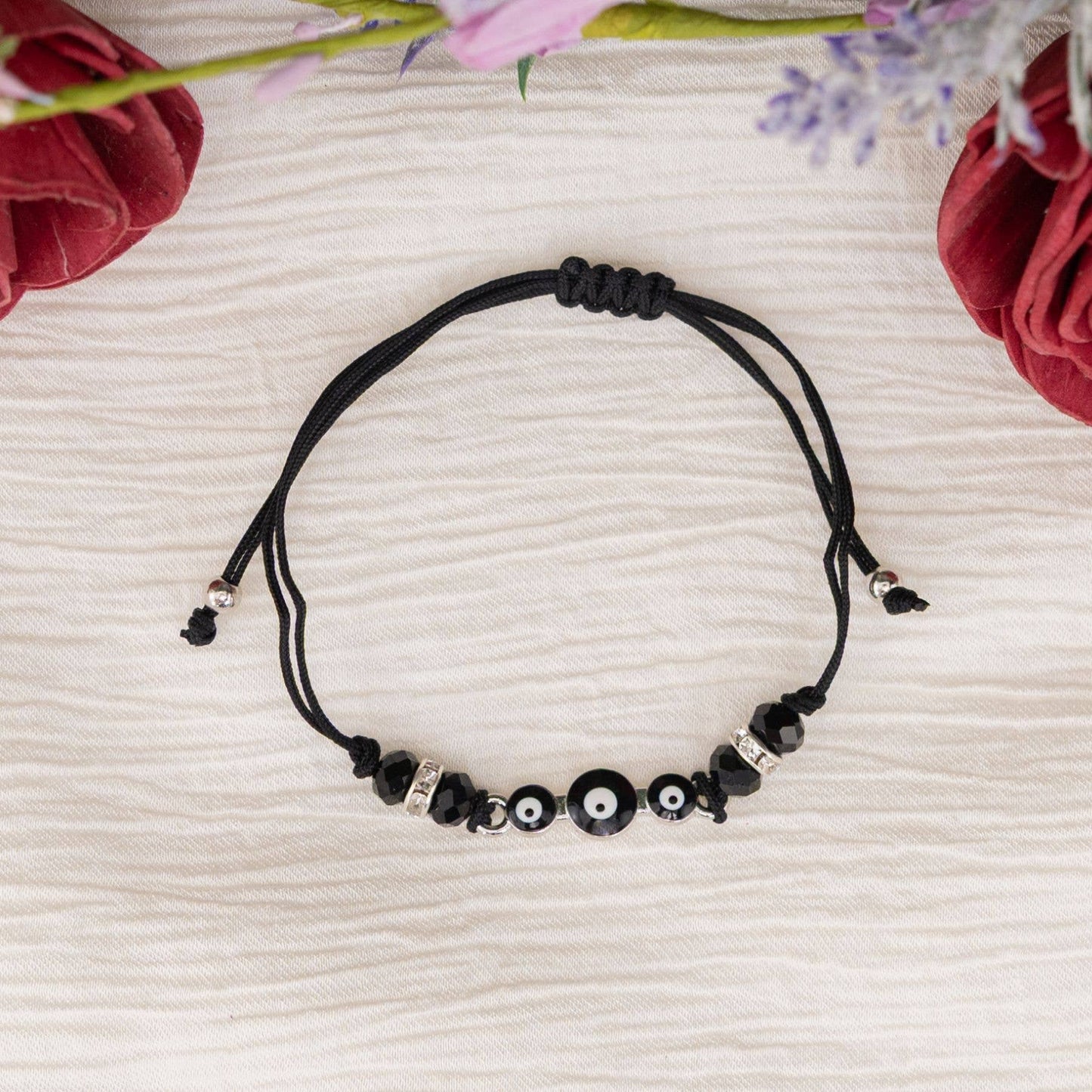 Evil Eye Knot Bracelet: Dark Blue