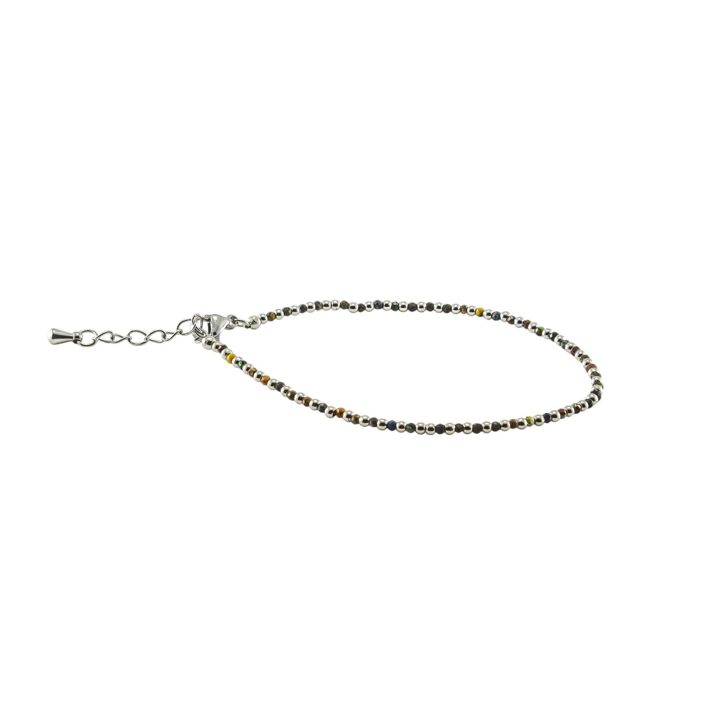 Turquoise Bracelet 2mm Faceted Gemstone Silver