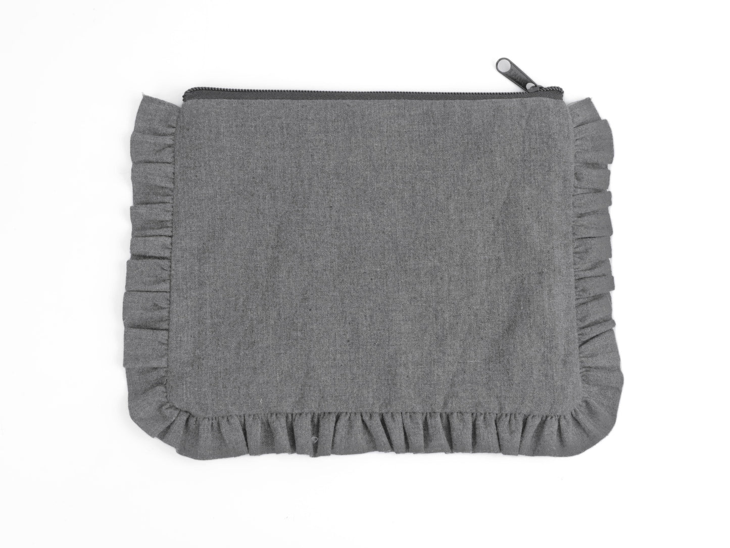Canvas Ruffle Pouches | Canvas Travel Pouches | Zipper Pouch: Parrot