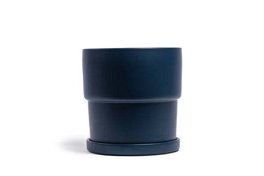 4.5" Calyx Pots w/Water Saucers - 8pc/cspk: Midnight