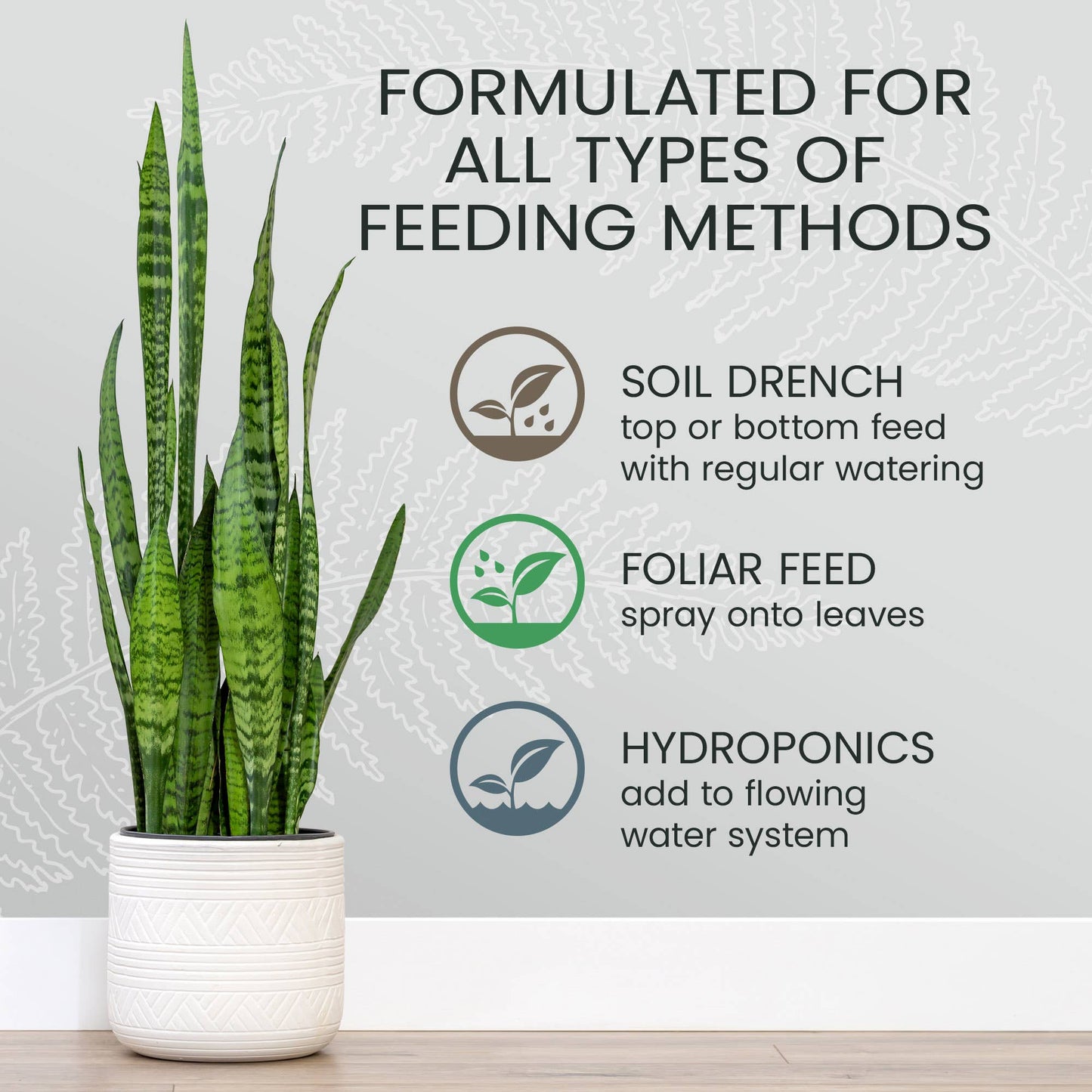 Purived Houseplant Food – 16fl oz of Concentrated Fertilizer