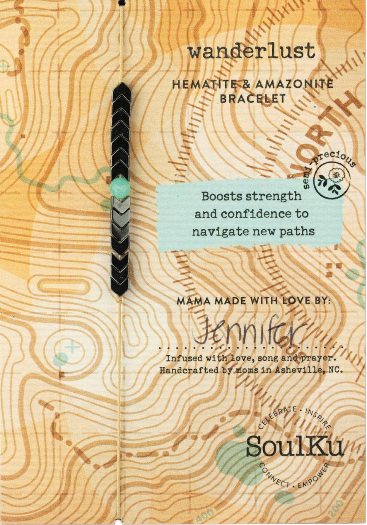 Amazonite Adventure Adjustable Bracelet for Wanderlust