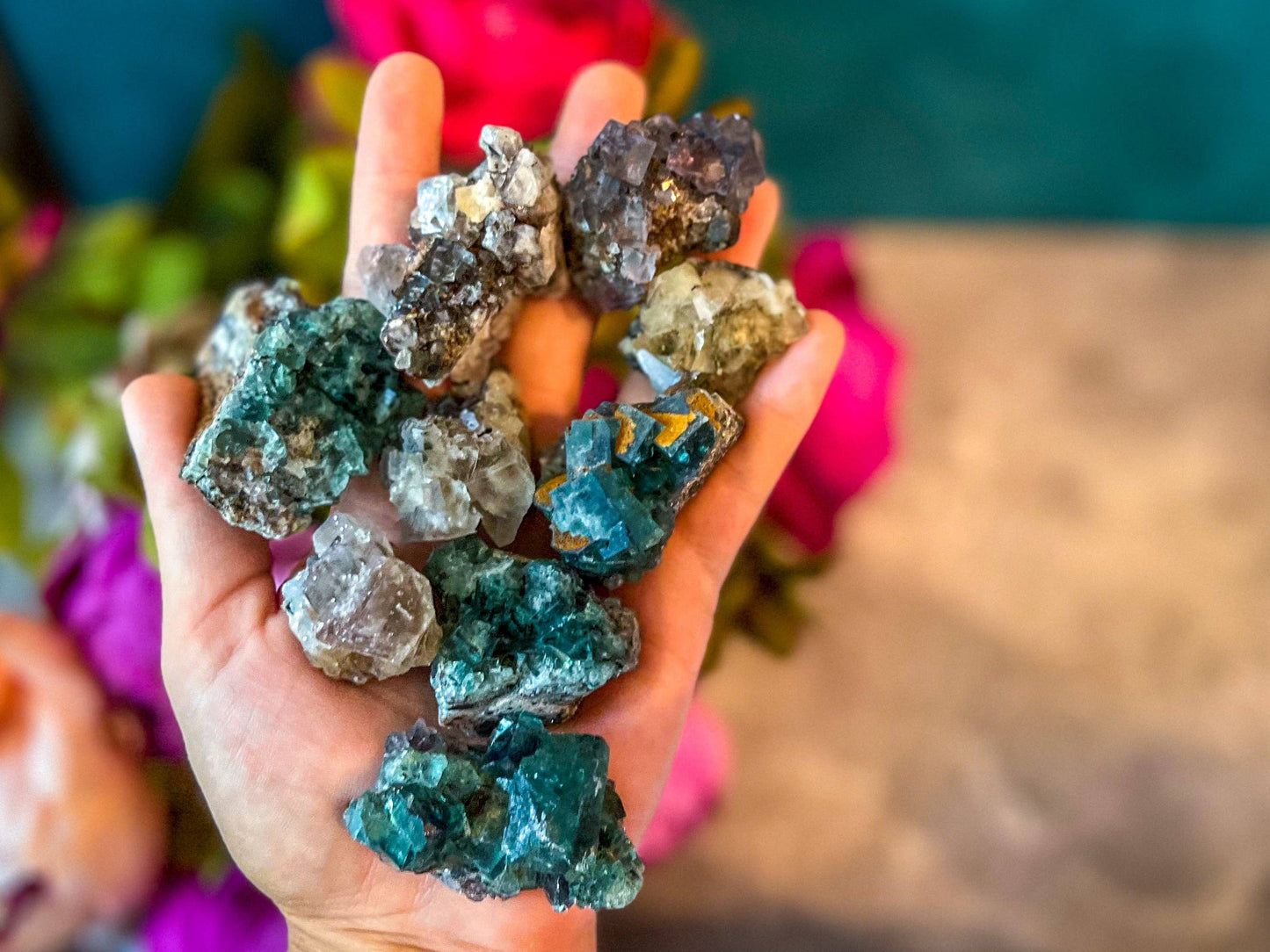 RARE Lady Annabella Fluorite Clusters, Green Purple Yellow and Clear Fluorite, CLOSED Mine!: 225-249 grams