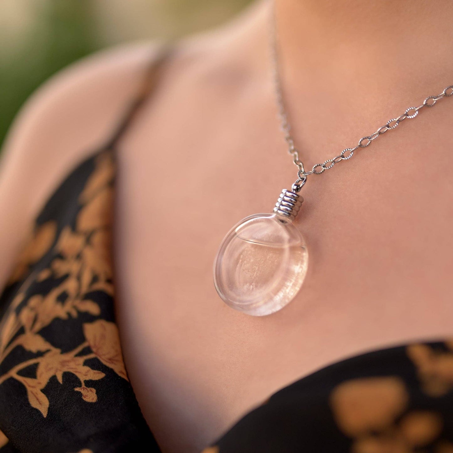 Storm Glass Necklace Classic Weather Tool