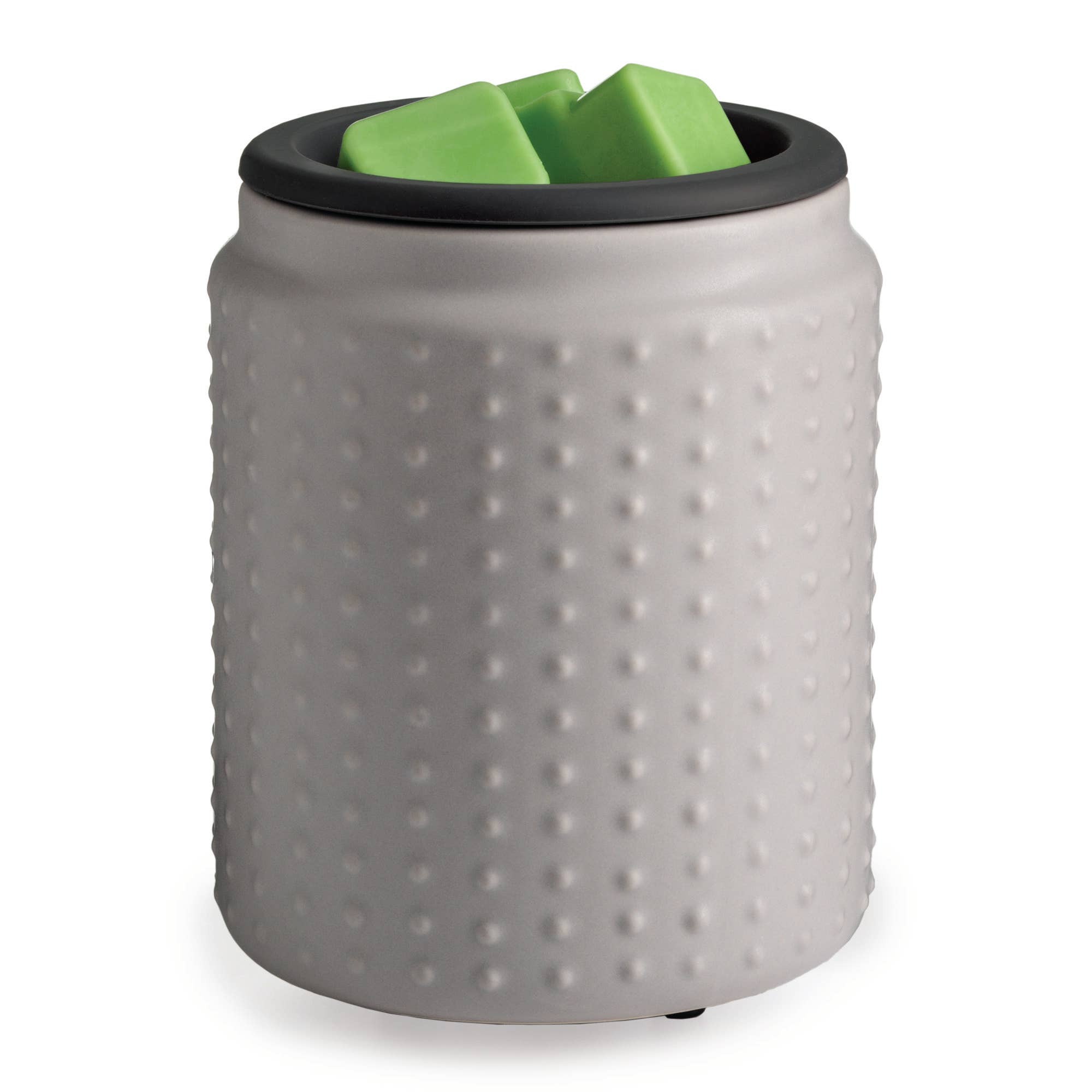Wax Warmer with Silicone Dish-Gray Hobnail