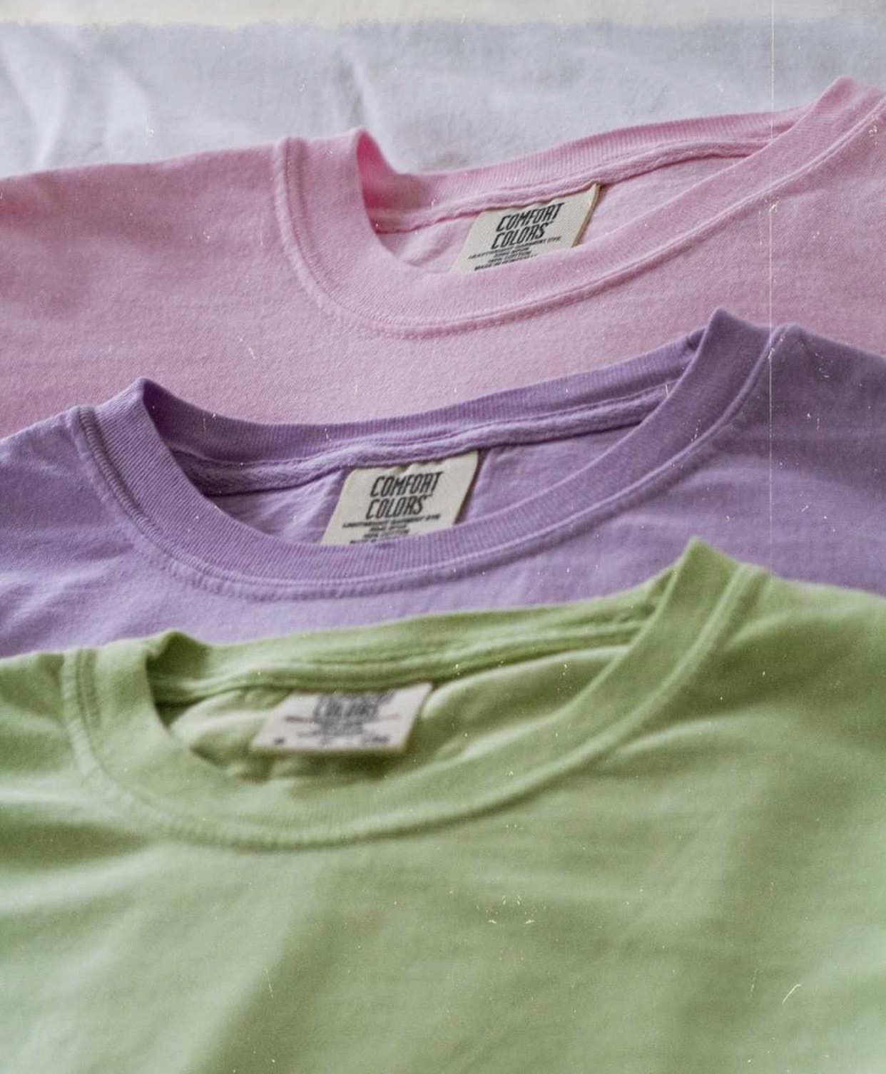 Comfort Colors Shirts, Unisex Heavyweight Tees, LIGHT Colors: Sandstone / S