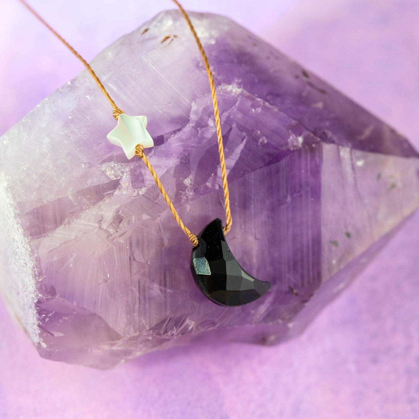 Black Onyx I Love You to the Moon & Back Necklace