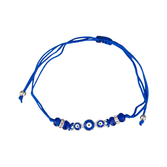 Evil Eye Knot Bracelet: Dark Blue