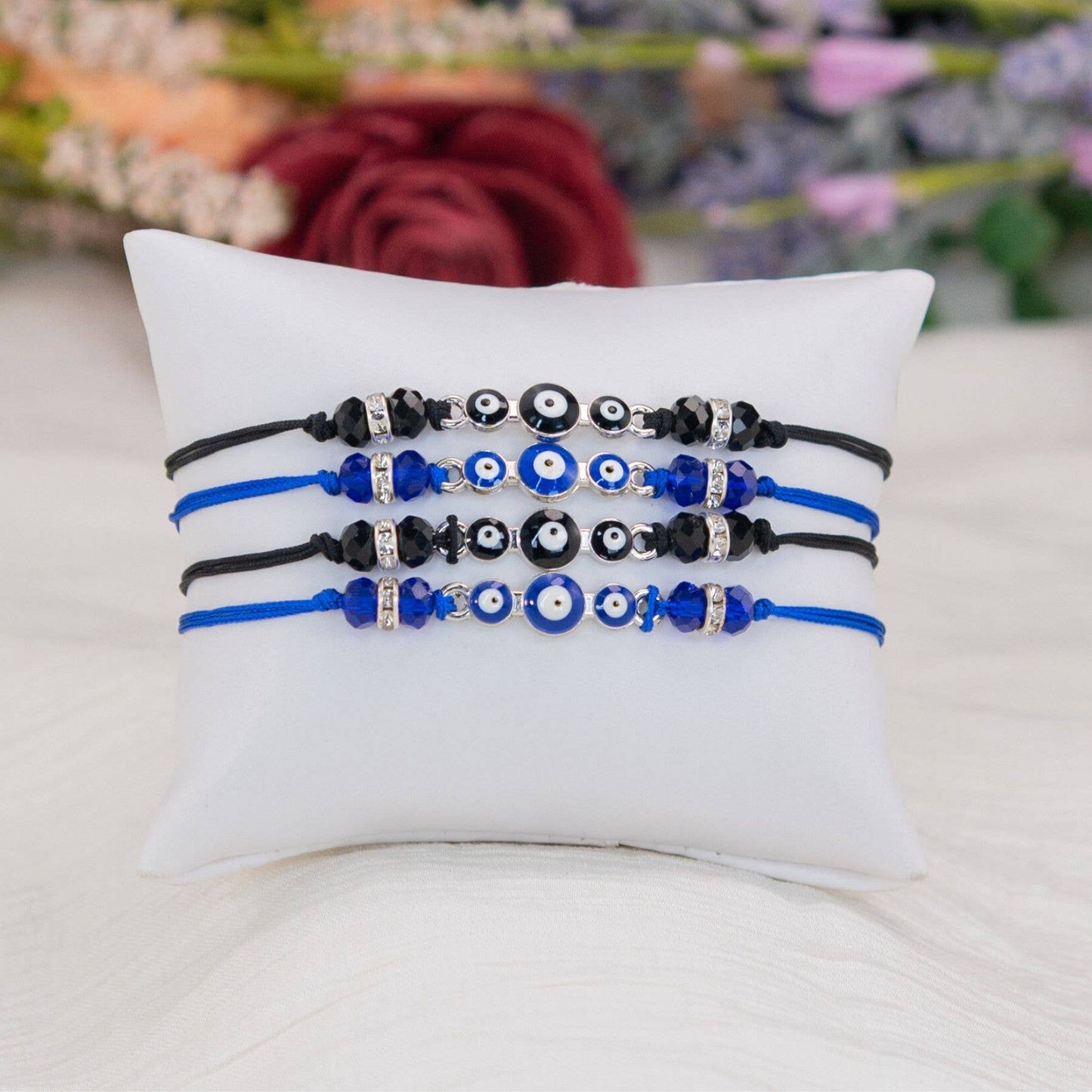 Evil Eye Knot Bracelet: Dark Blue