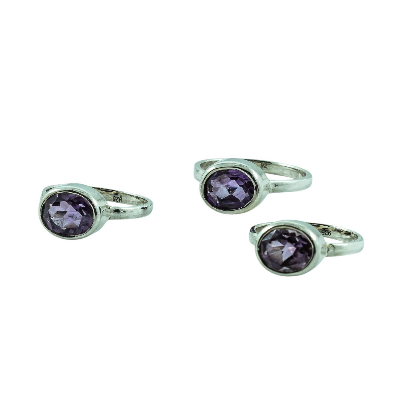 Amethyst Ring Sterling Silver 925  : 7