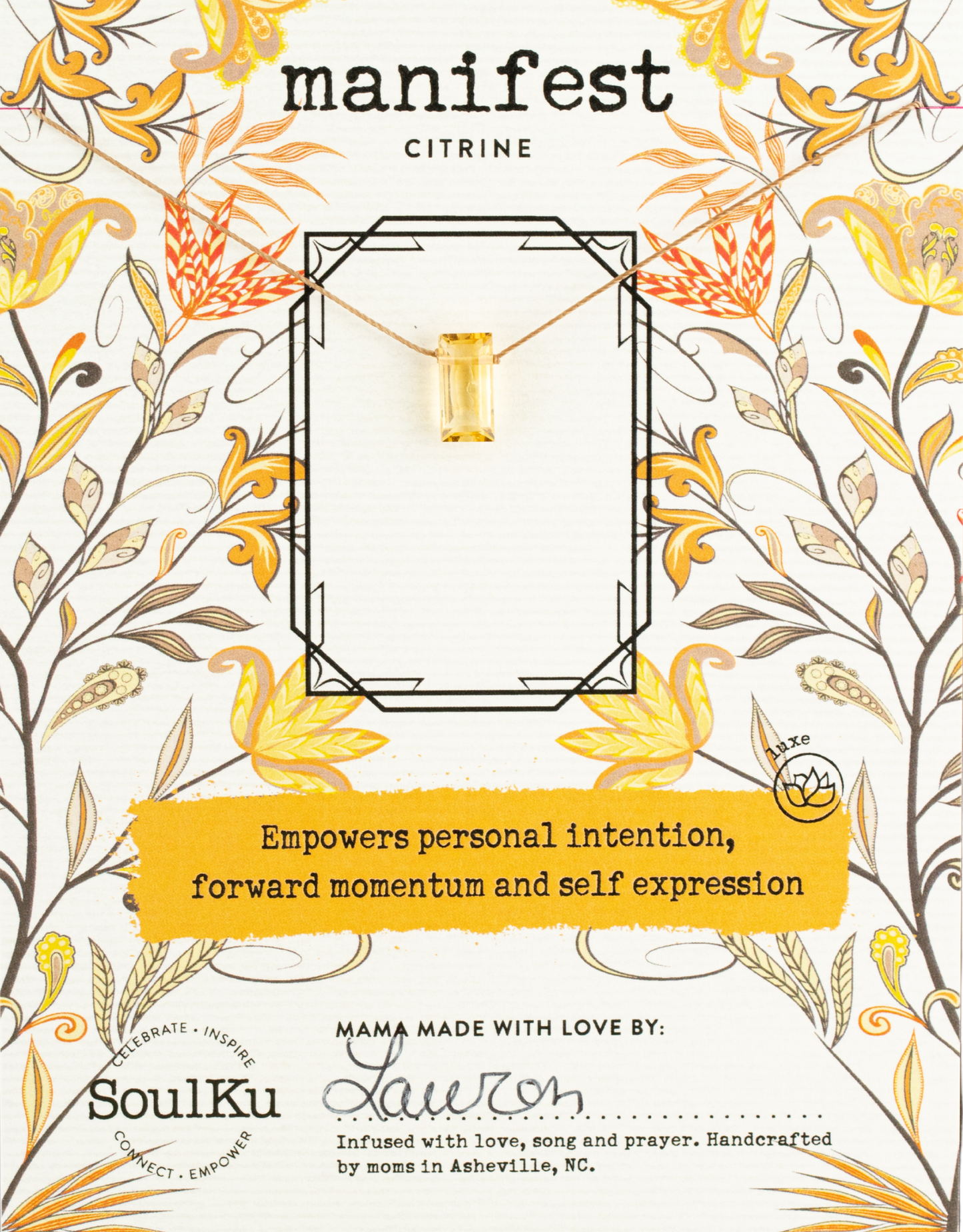 Citrine Refined Necklace for Manifest