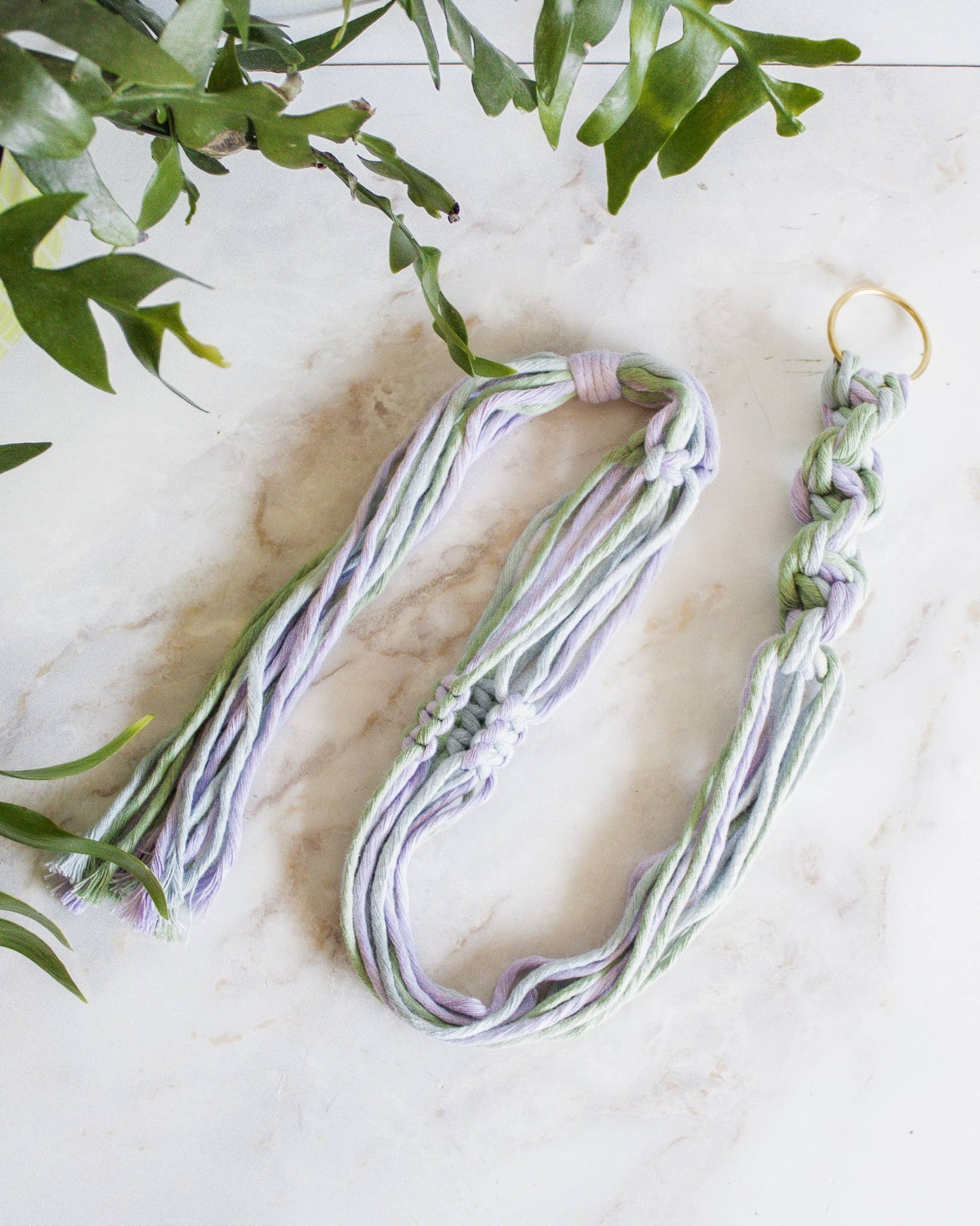 Chunky Twist Plant Hanger - Multicolor: Copper