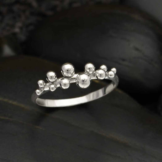 Sterling Silver Dewdrop Ring: 9