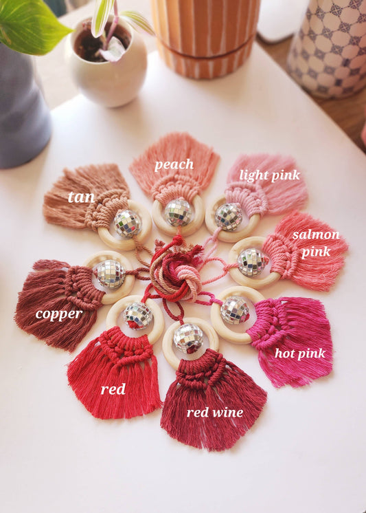 Disco Ball  car charm/ diffuser: Tan