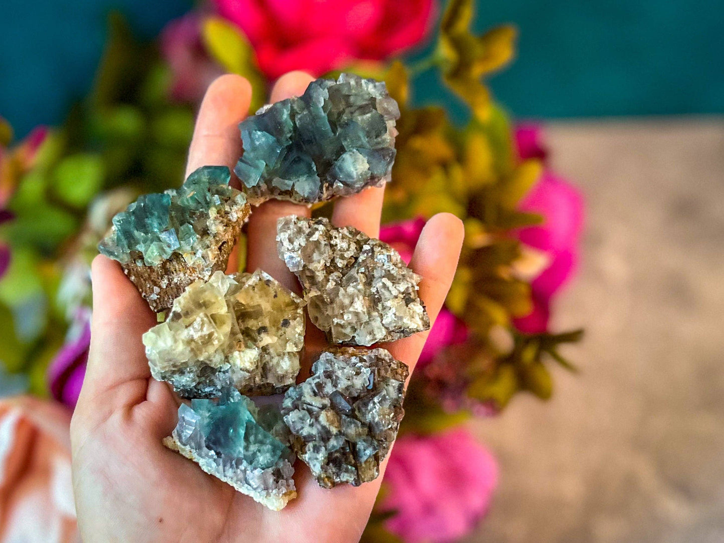 RARE Lady Annabella Fluorite Clusters, Green Purple Yellow and Clear Fluorite, CLOSED Mine!: 225-249 grams
