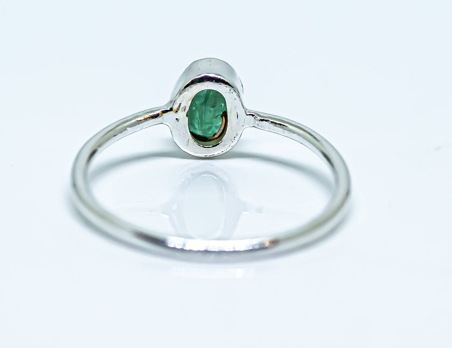 Emerald Ring Sterling Silver  : 8