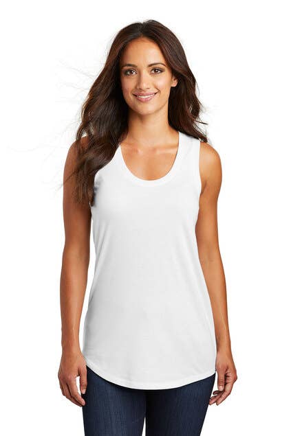 District Women’s Perfect Tri ® Racerback Tank: White / S