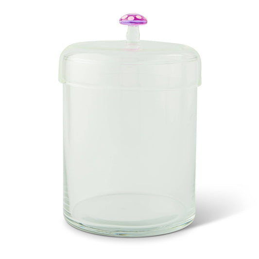 44oz Glass Canister with Glass Mushroom Lid - Pink