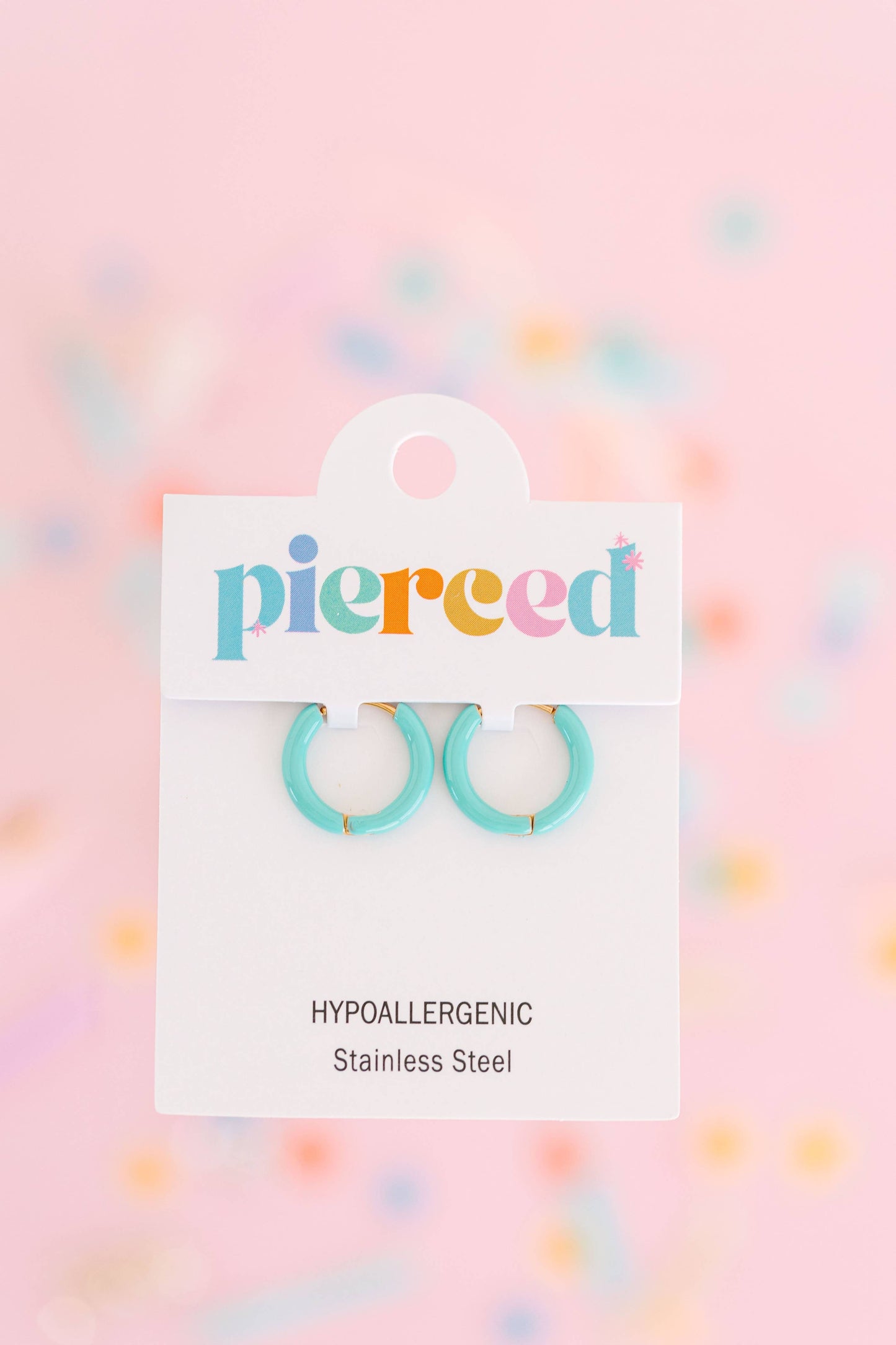 Colored Huggies Earrings: Purple