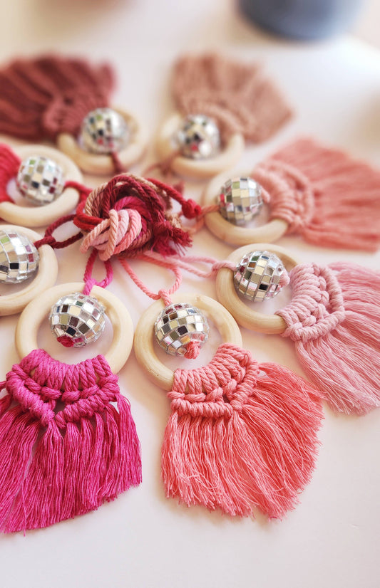 Disco Ball  car charm/ diffuser: Salmon Pink