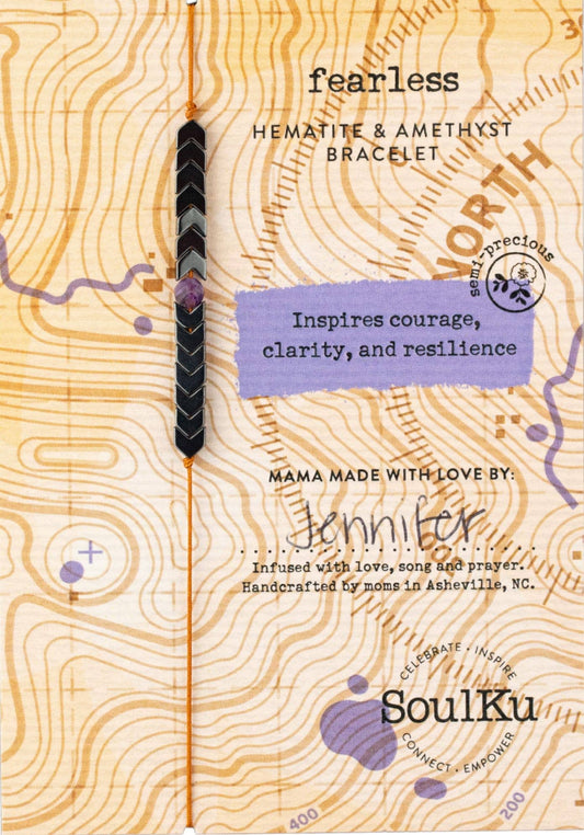 Amethyst Adventure Adjustable Bracelet for Fearless