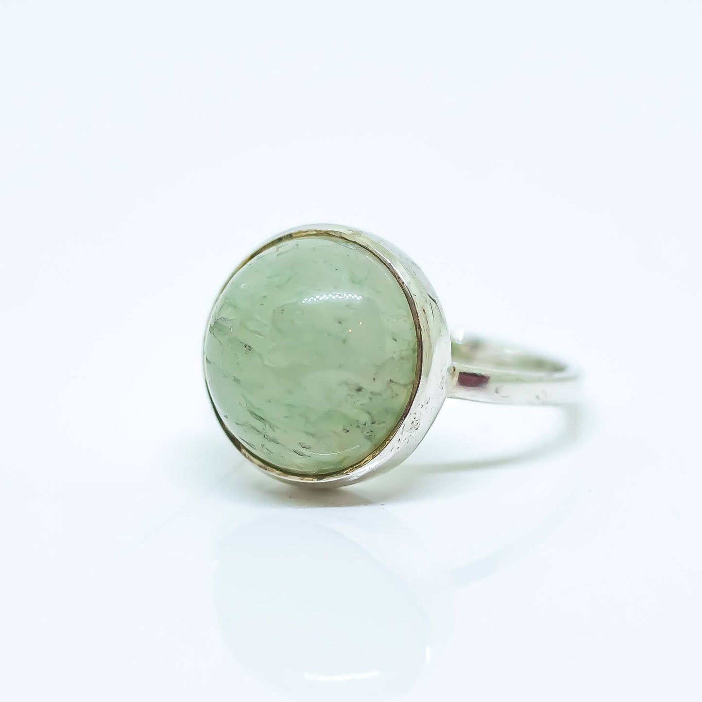 Green Aventurine Gemstone Ring Sterling Silver 925: 9