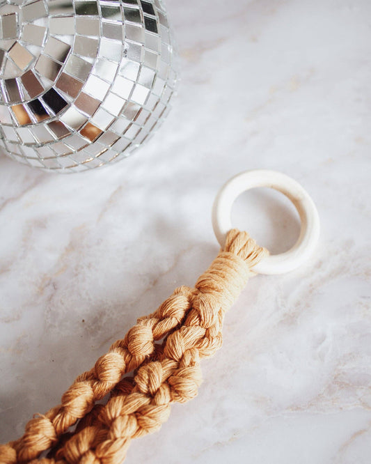 Disco Ball Macrame Hanger: Marigold