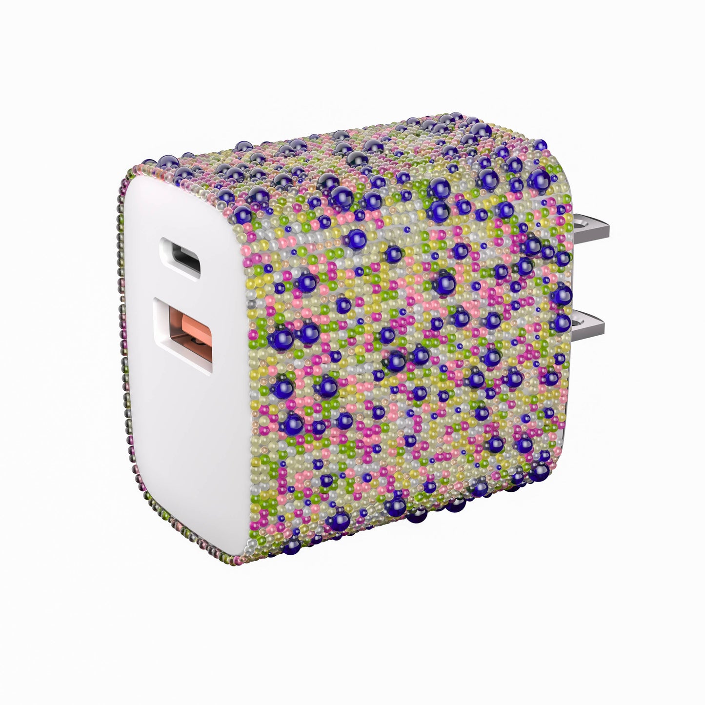 Charge 2-Port USB Wall Chargers for Android &IP- Retail Pack: Bedazzled Confetti