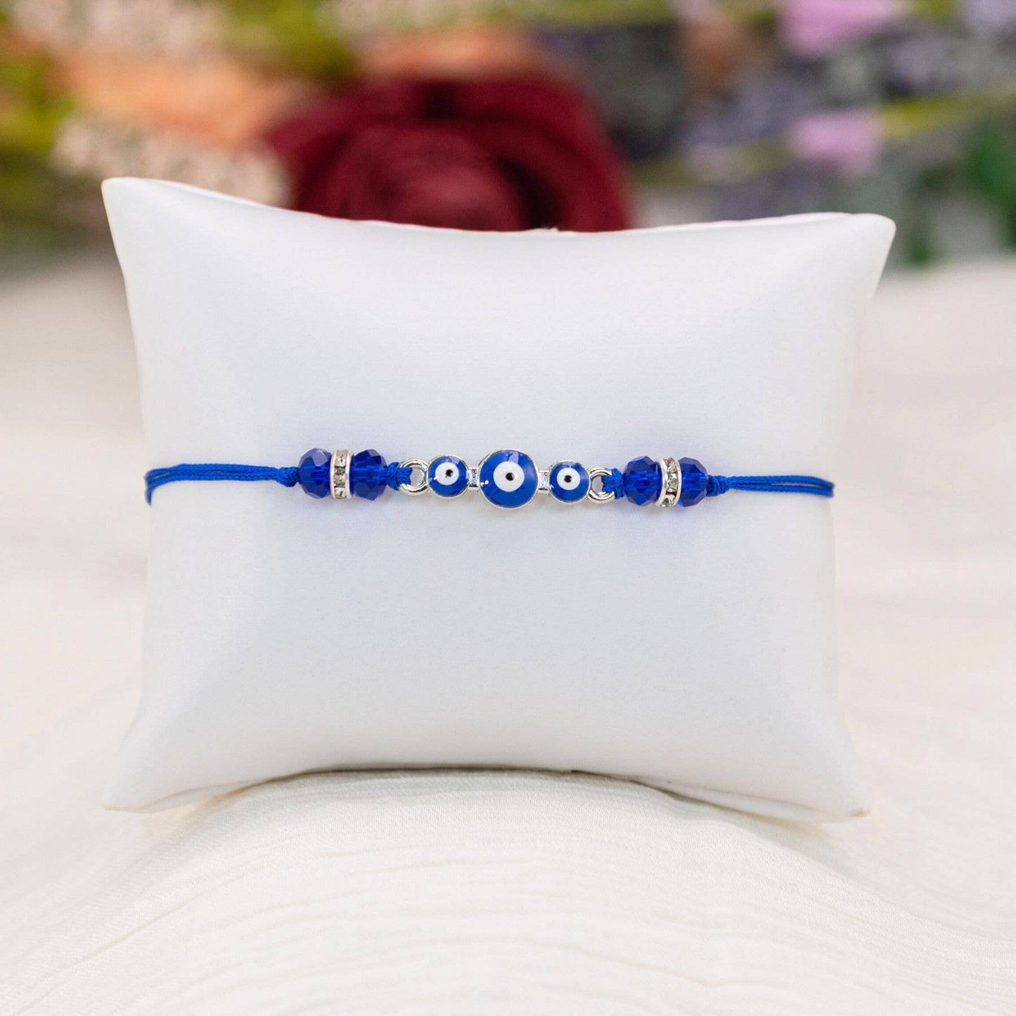 Evil Eye Knot Bracelet: Dark Blue