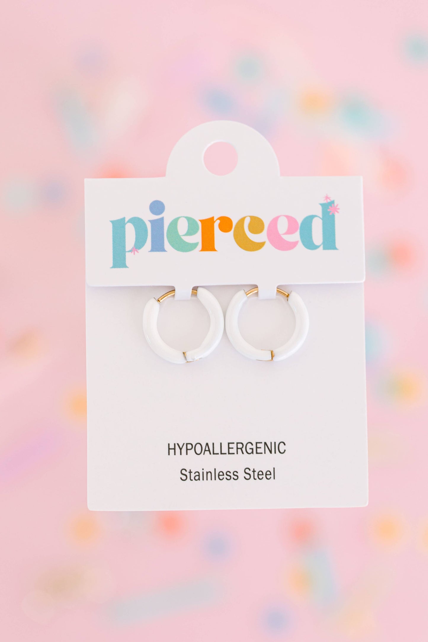 Colored Huggies Earrings: Purple