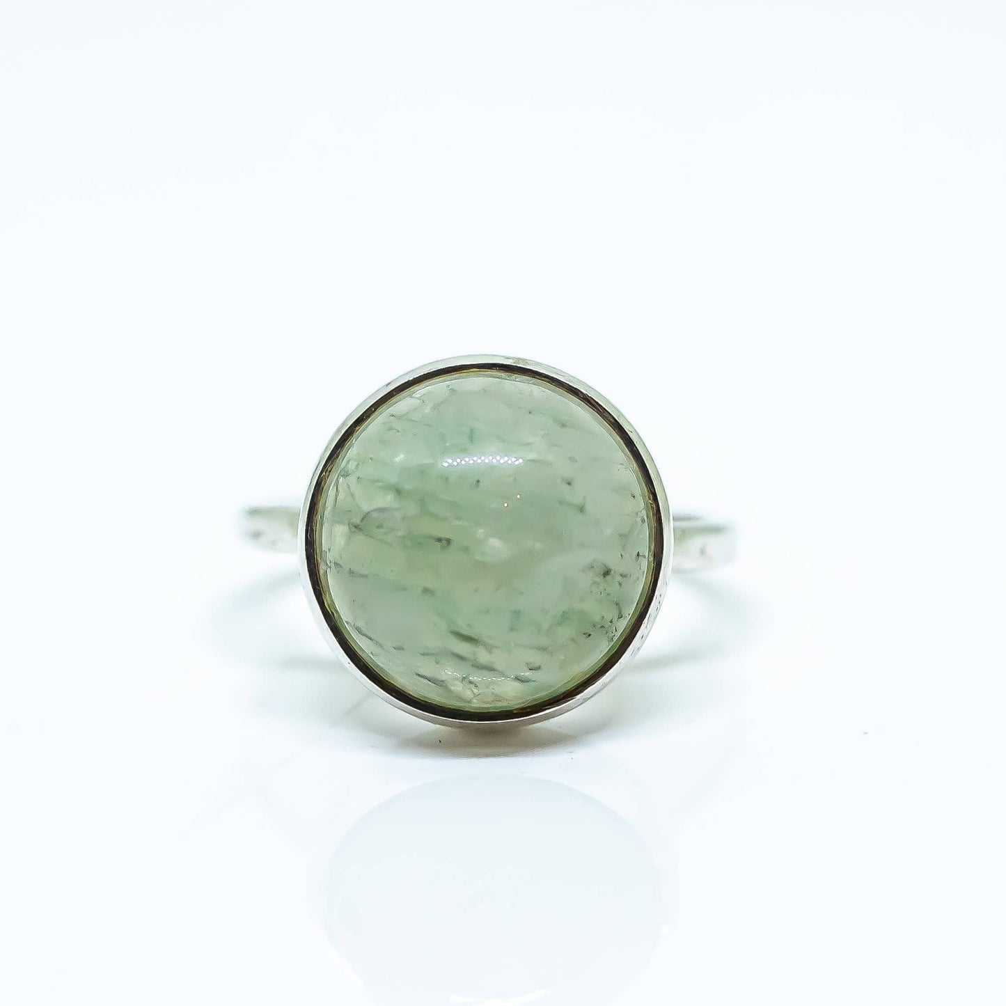 Green Aventurine Gemstone Ring Sterling Silver 925: 9