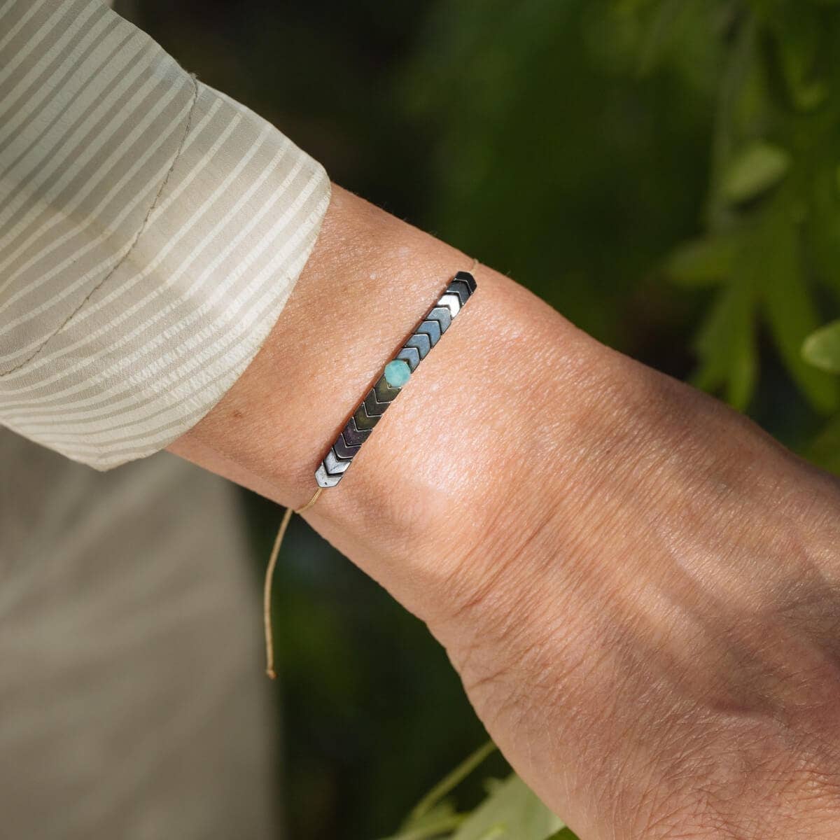 Amazonite Adventure Adjustable Bracelet for Wanderlust