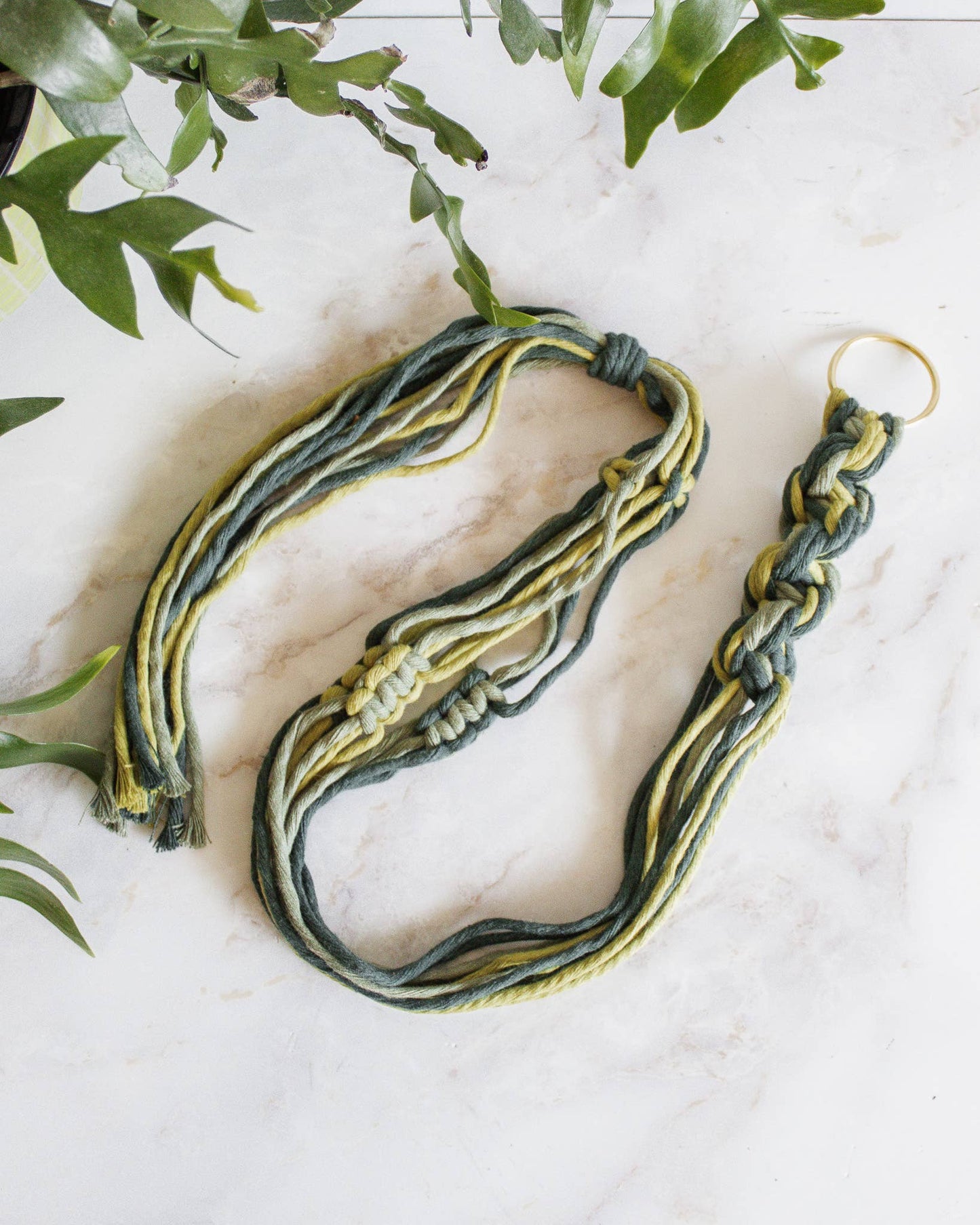 Chunky Twist Plant Hanger - Multicolor: Copper