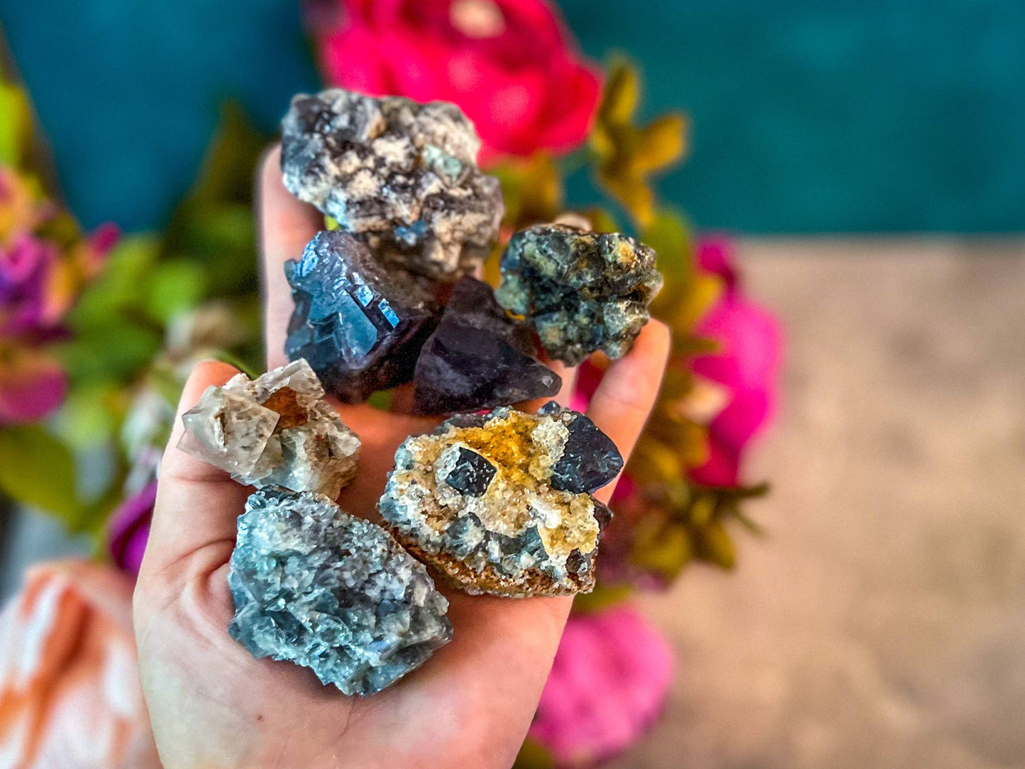 RARE Lady Annabella Fluorite Clusters, Green Purple Yellow and Clear Fluorite, CLOSED Mine!: 225-249 grams