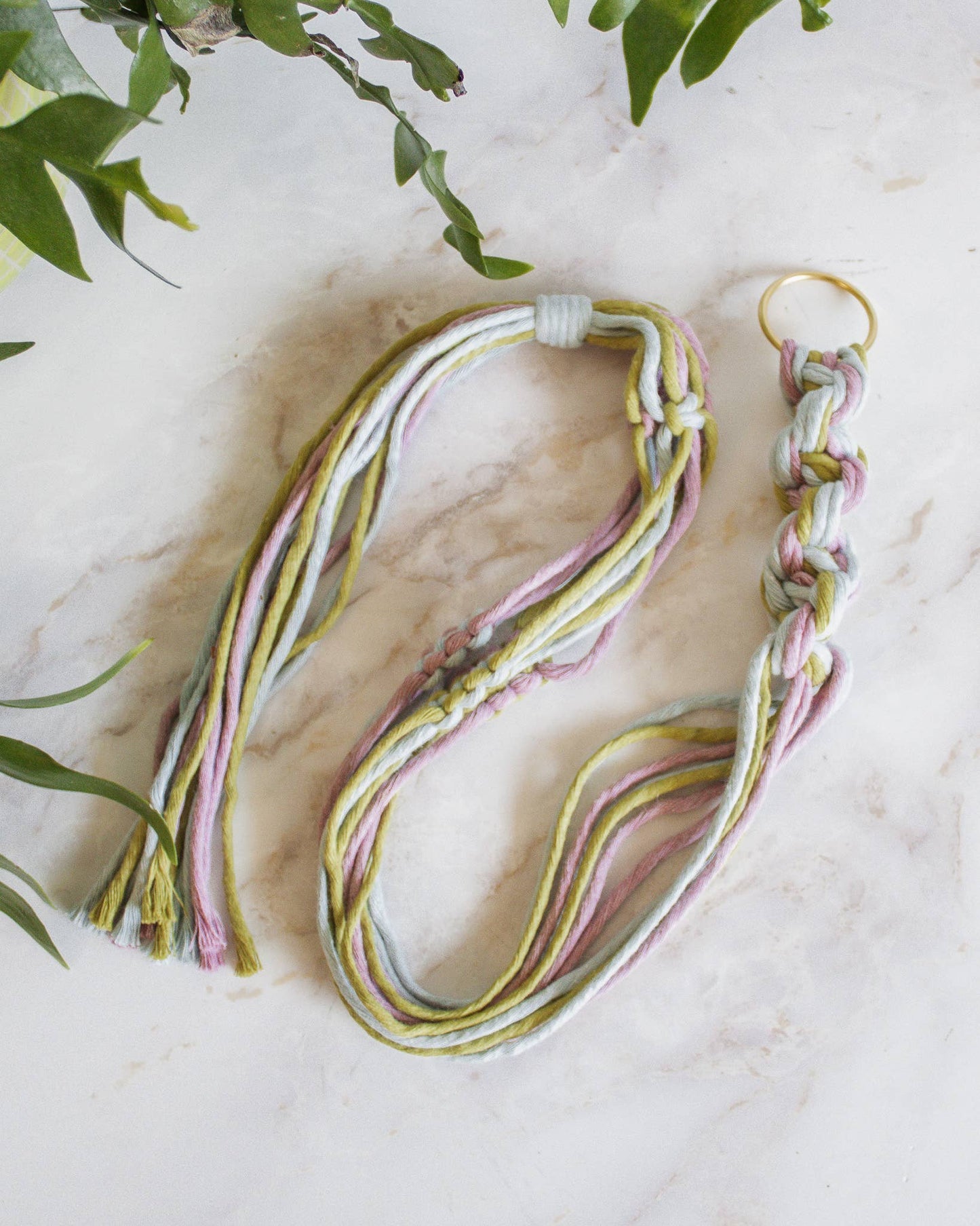 Chunky Twist Plant Hanger - Multicolor: Copper