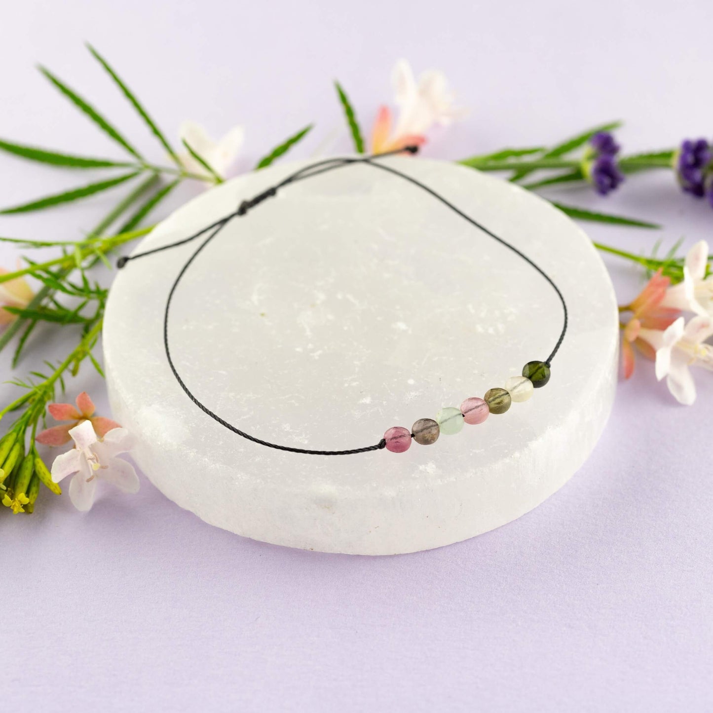 Rainbow Tourmaline Hummingbird Bracelet for Happiness