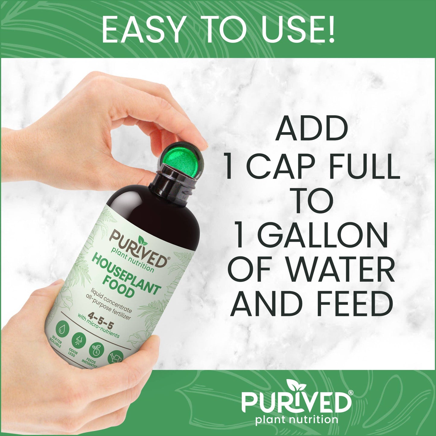 Purived Houseplant Food – 16fl oz of Concentrated Fertilizer