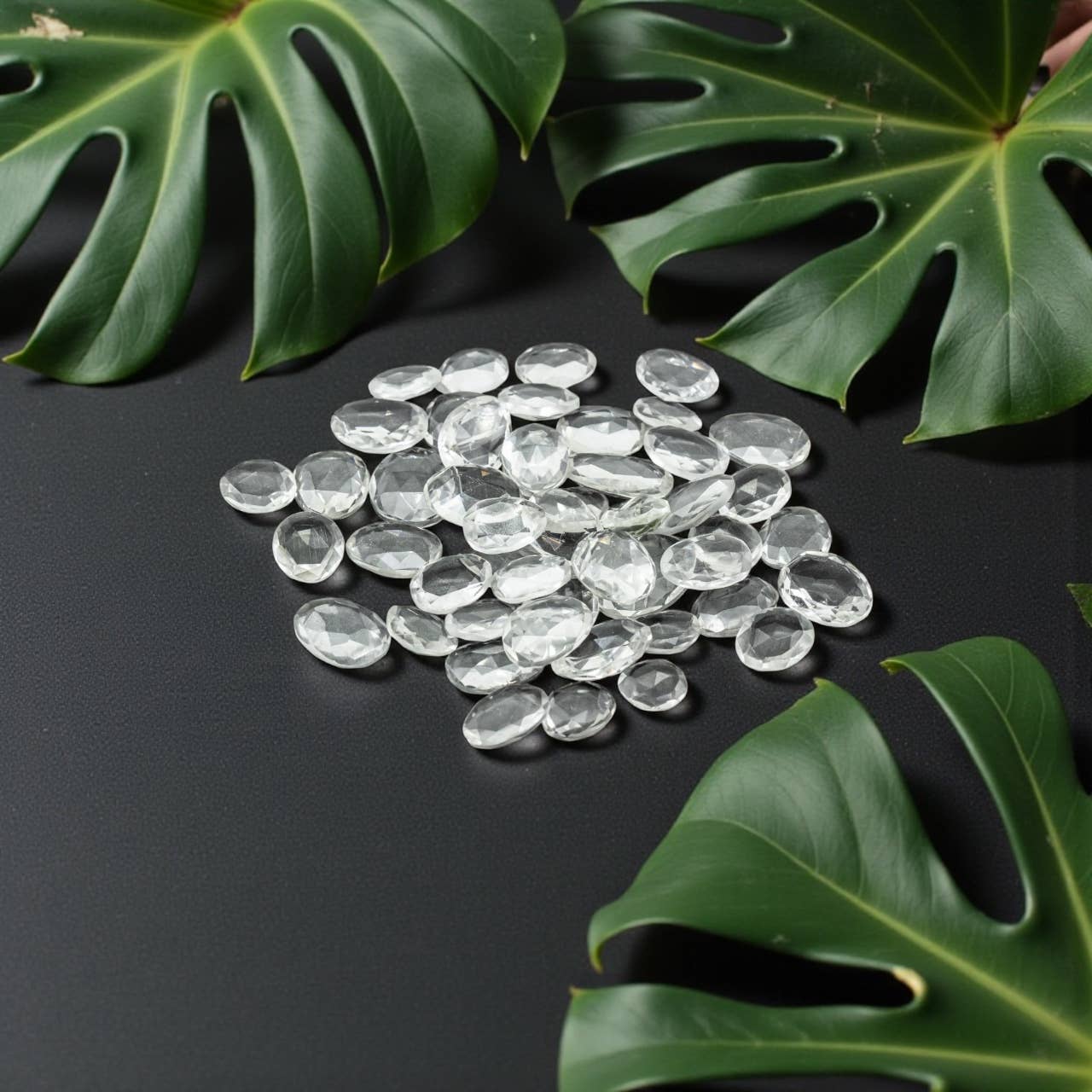 Clear Quartz Loose Freeform Faceted Stones Per Pcs