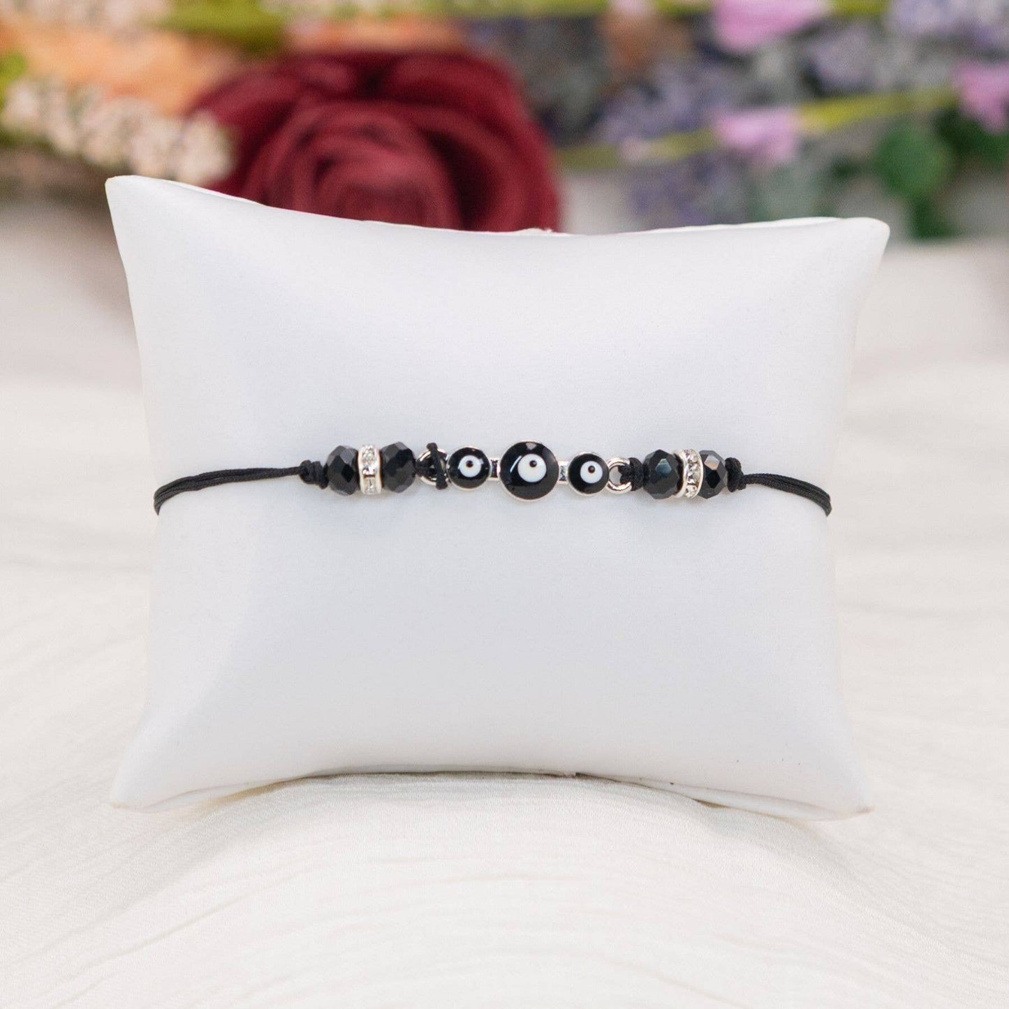 Evil Eye Knot Bracelet: Dark Blue
